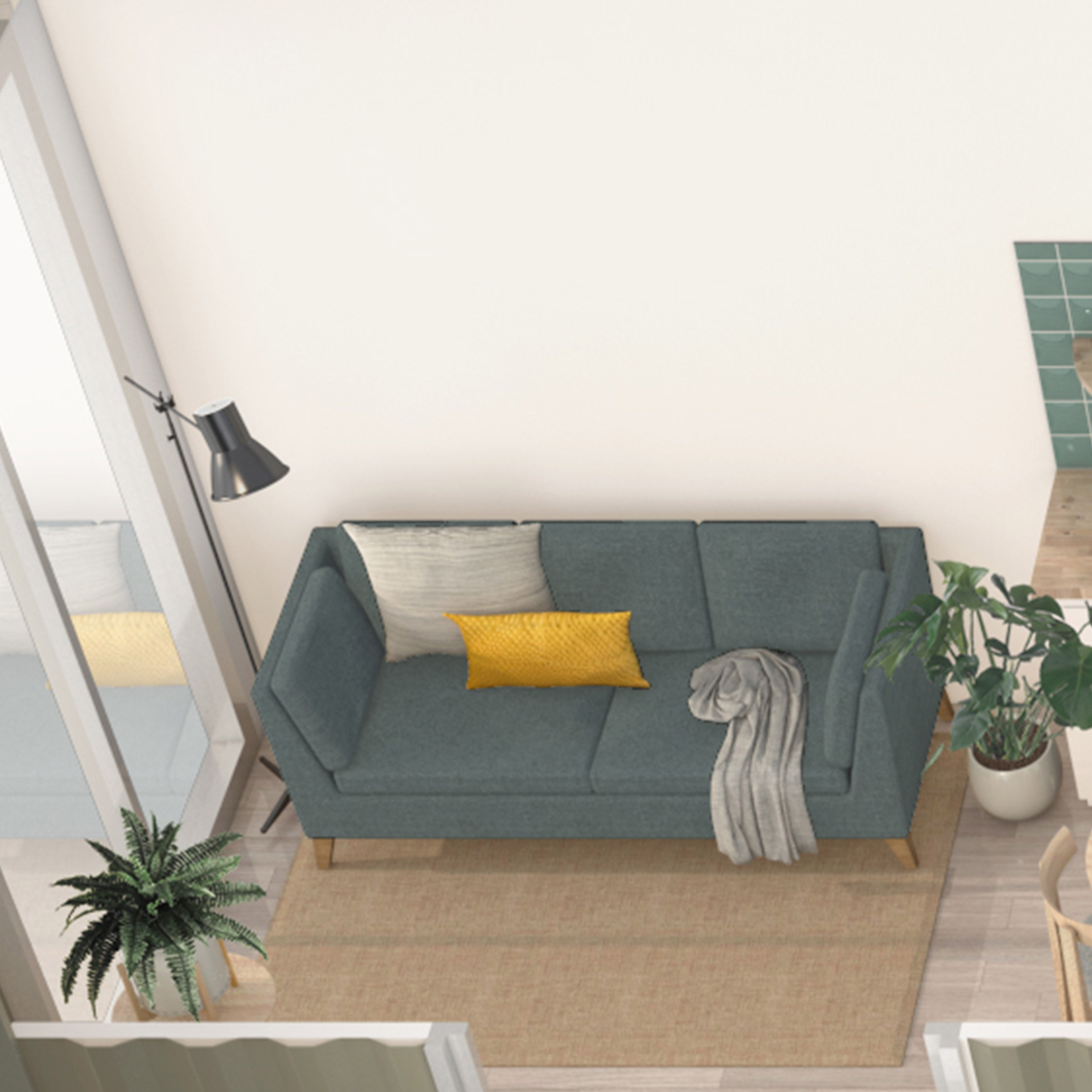 40’ Living Space 1 Bed + 1 Bath