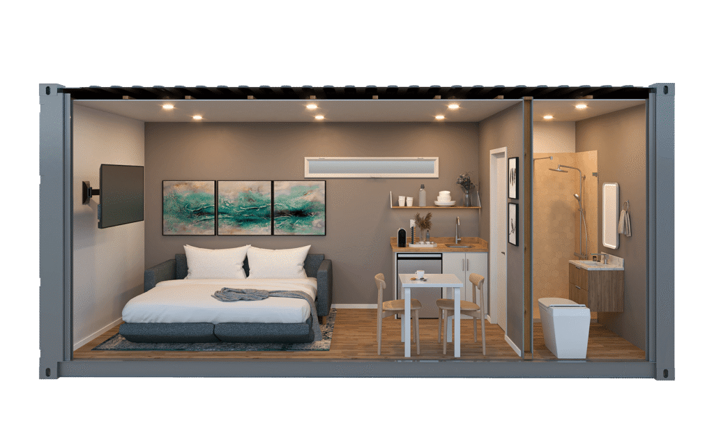 Interior rendering of the WTR 20FT Living Space